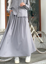 Load image into Gallery viewer, Lucy Striped Skirt in Grey
