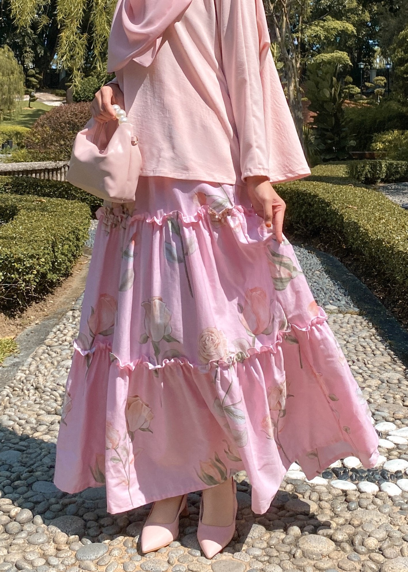 Nur Skirt in Petal Pink