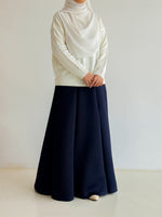 Load image into Gallery viewer, Khloe Plain Skirt 2.0 in Navy Blue
