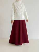 Load image into Gallery viewer, Khloe Plain Skirt 2.0 in Crimson

