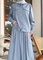 Load image into Gallery viewer, Lucy Striped Top in Denim Blue
