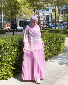 Evelyn Striped Top in Dusty Lilac