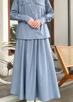 Load image into Gallery viewer, Lucy Striped Skirt in Denim Blue
