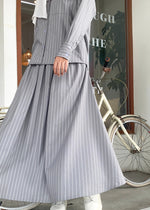 Load image into Gallery viewer, Lucy Striped Skirt in Grey
