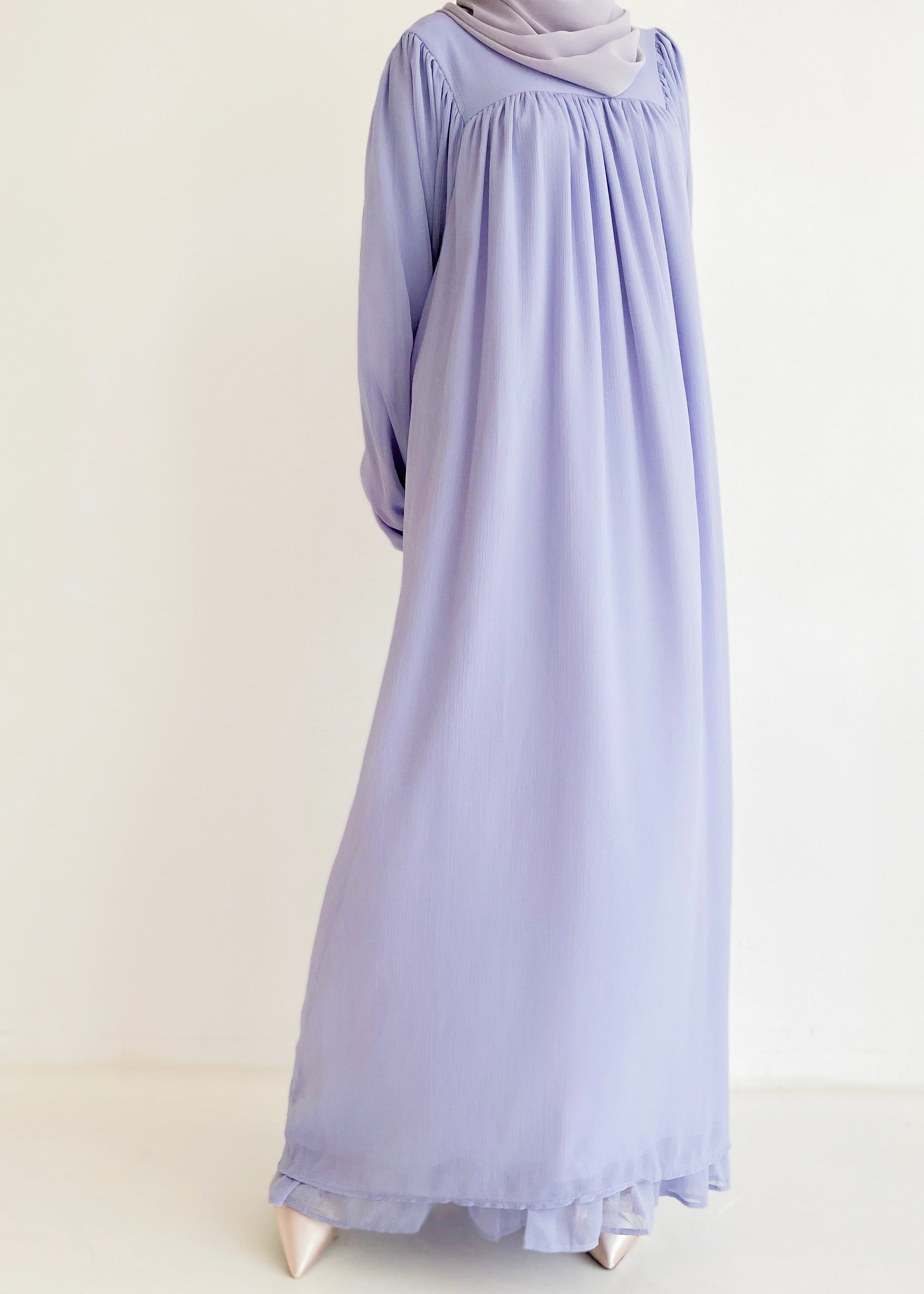 Victoria Long Dress in Periwinkle