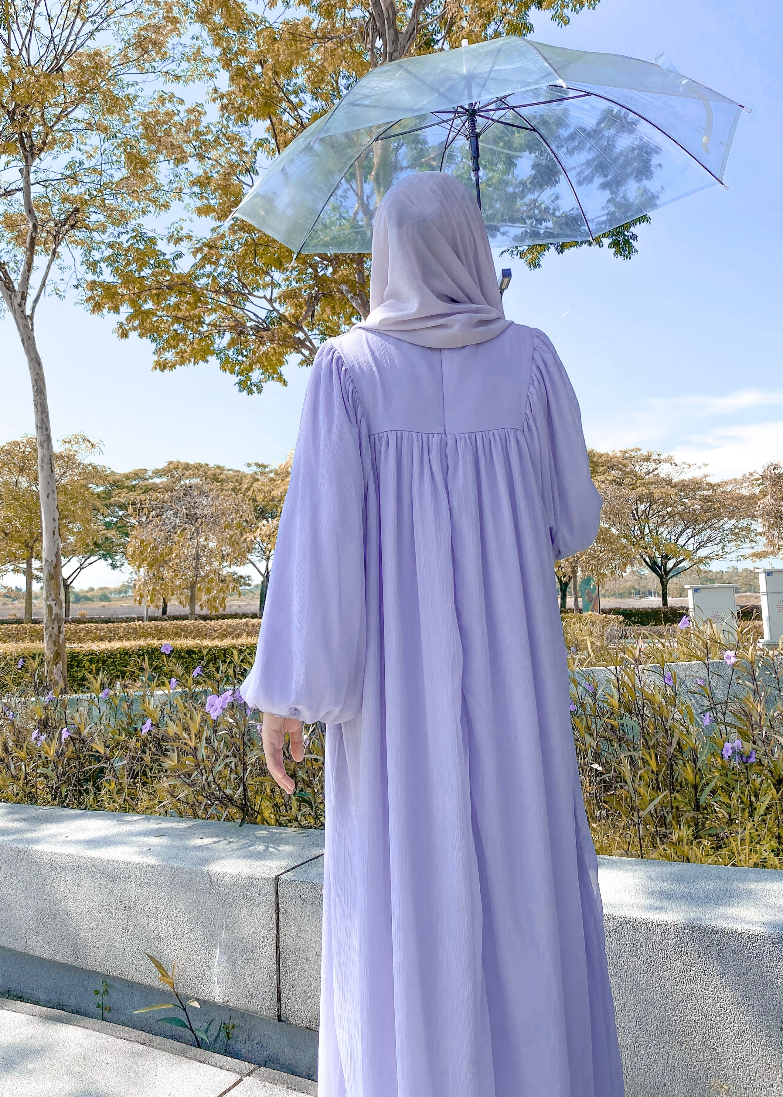 Victoria Long Dress in Periwinkle