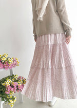 Load image into Gallery viewer, Petal Pleated Skirt in Soft Brown
