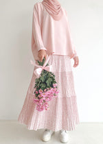 Load image into Gallery viewer, Petal Pleated Skirt in Soft Pink
