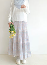 Load image into Gallery viewer, Petal Pleated Skirt in Soft Blue
