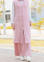 Load image into Gallery viewer, Charlotte Vest Cardigan in Pastel Pink
