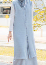 Load image into Gallery viewer, Charlotte Vest Cardigan in Slate Blue
