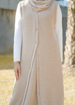 Load image into Gallery viewer, Charlotte Vest Cardigan in Khakis

