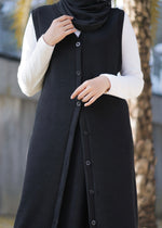 Load image into Gallery viewer, Charlotte Vest Cardigan in Black
