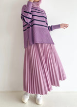 Load image into Gallery viewer, Evelyn Striped Top in Dusty Purple
