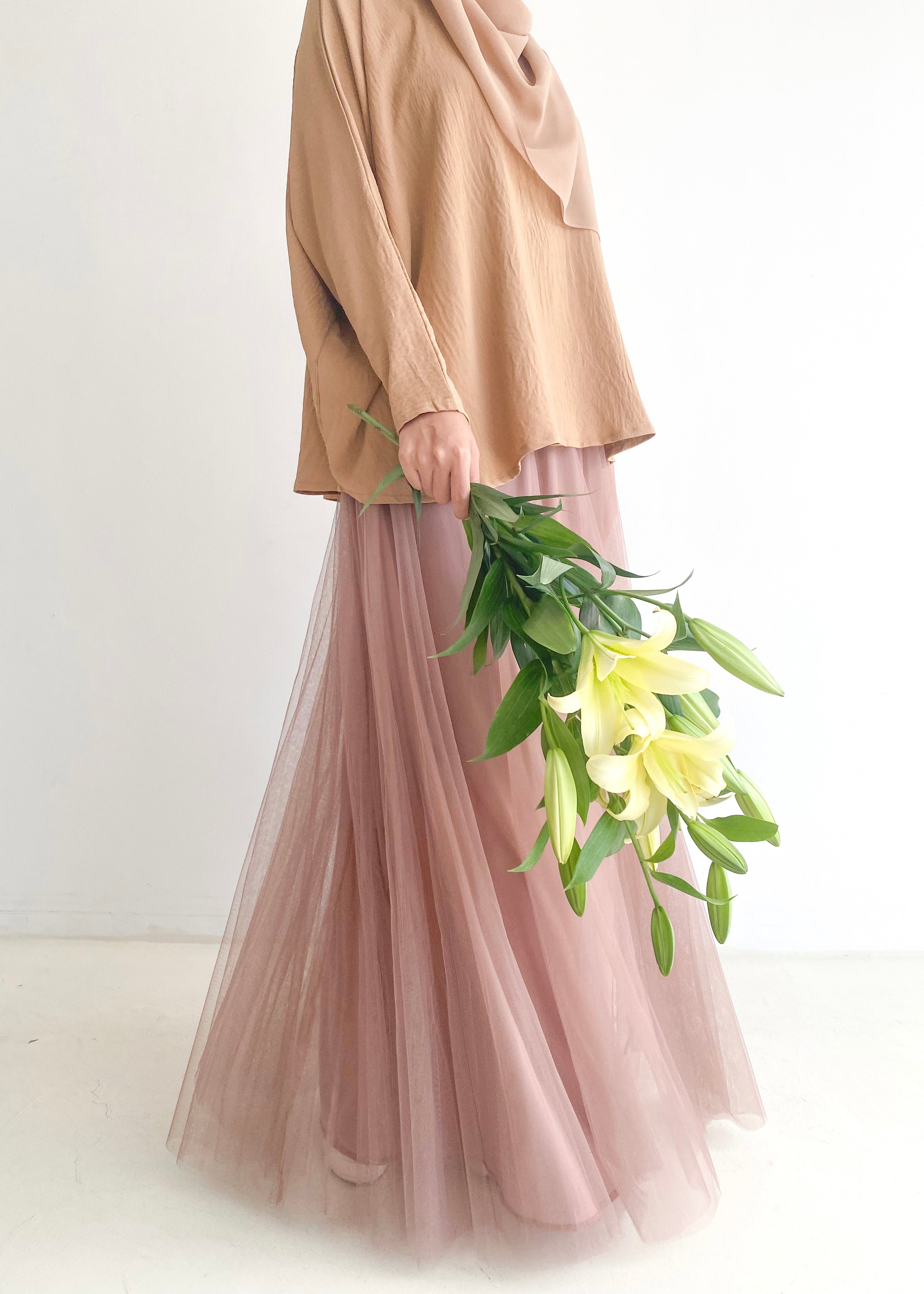 Alyra Skirt in Saddle Brown