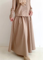 Load image into Gallery viewer, Lucy Striped Skirt in Latte
