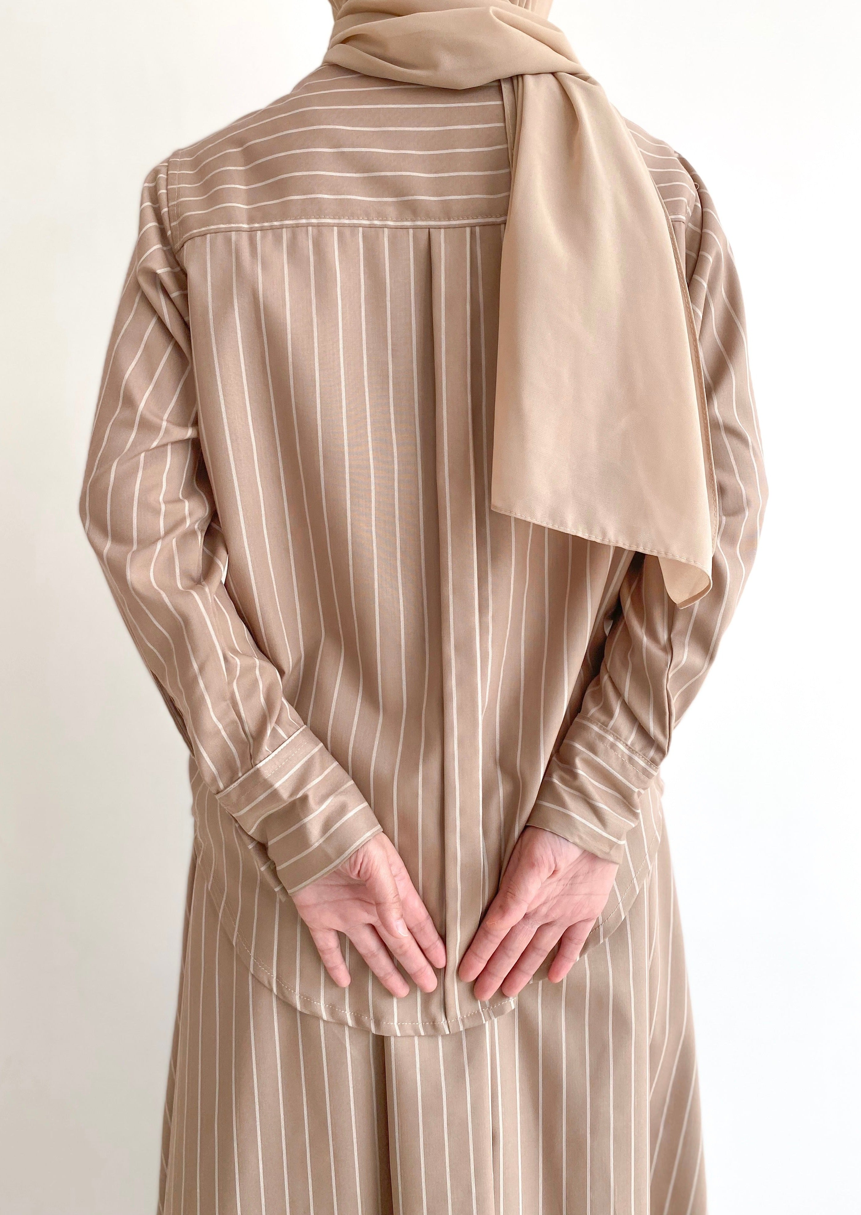 Lucy Striped Top in Latte