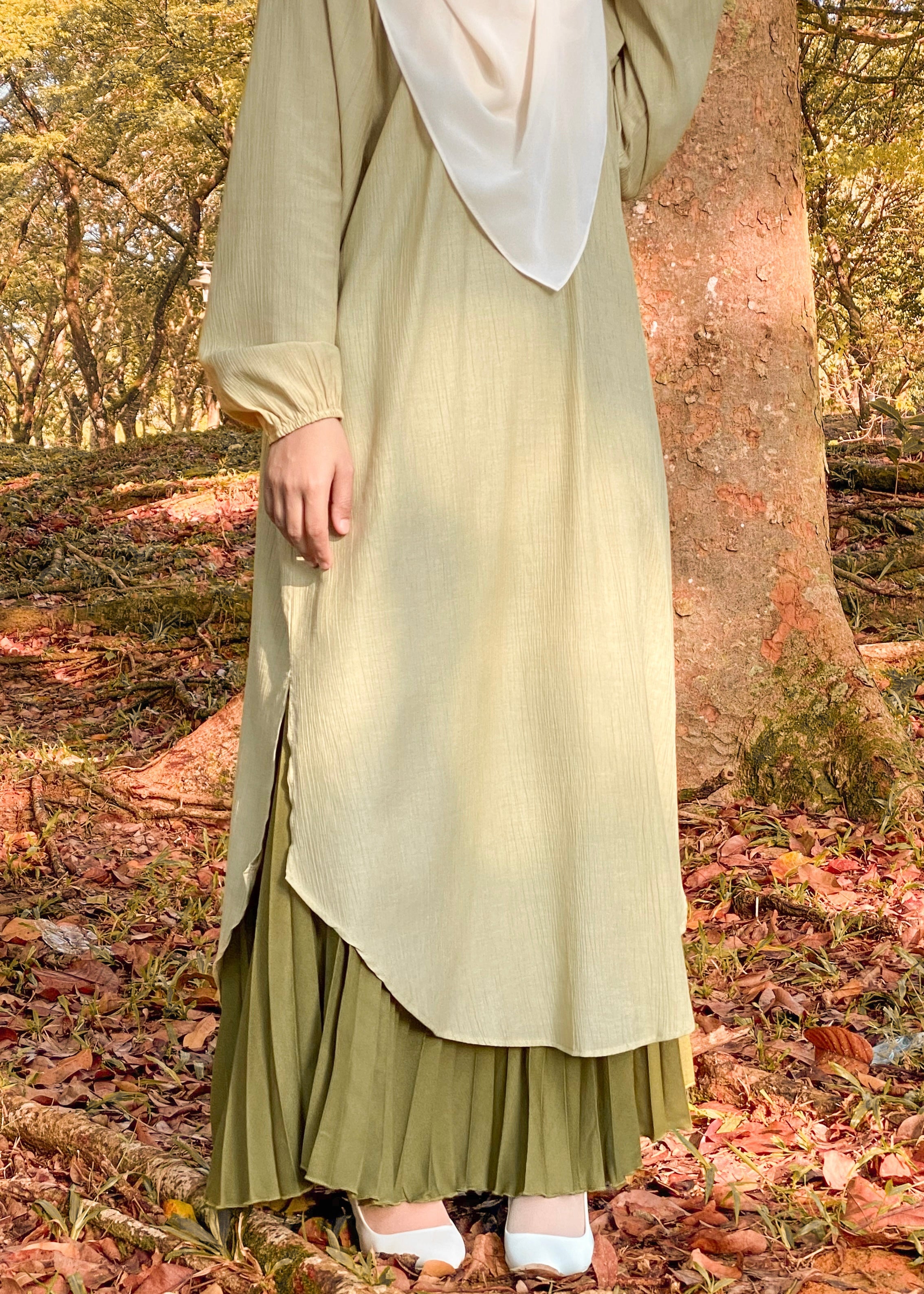 Lenora Tunic in Olive Green