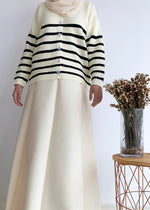 Load image into Gallery viewer, Gwen Striped Cardigan in Cream
