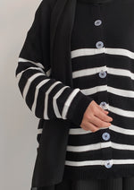 Load image into Gallery viewer, Gwen Striped Cardigan in Black
