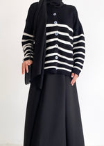 Load image into Gallery viewer, Gwen Striped Cardigan in Black
