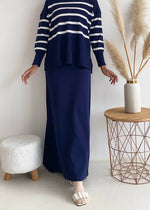 Load image into Gallery viewer, Evelyn Skirt in Navy Blue
