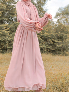 Victoria Long Dress in Blush