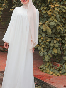 Victoria Long Dress in Off White