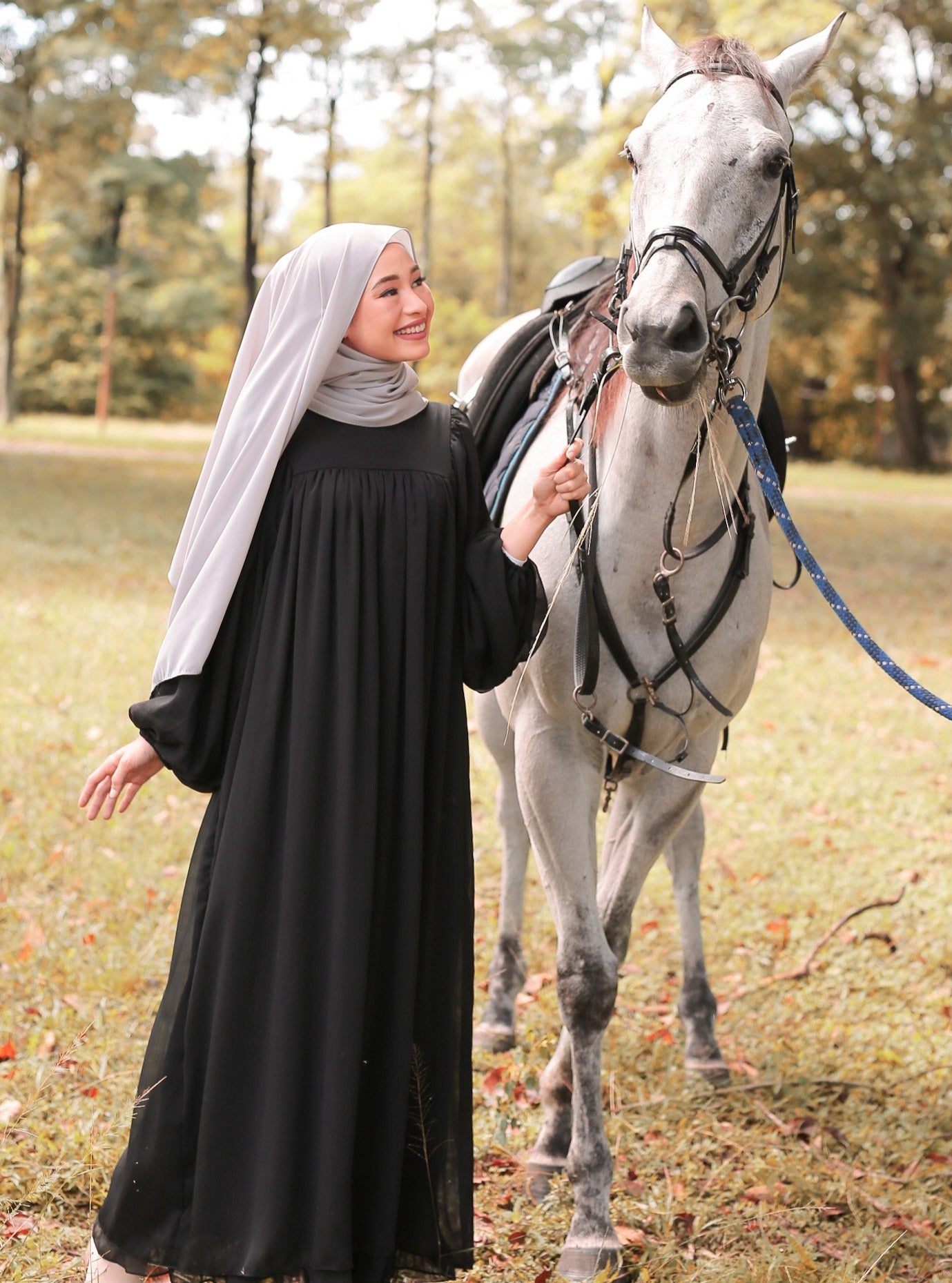 Victoria Long Dress in Black