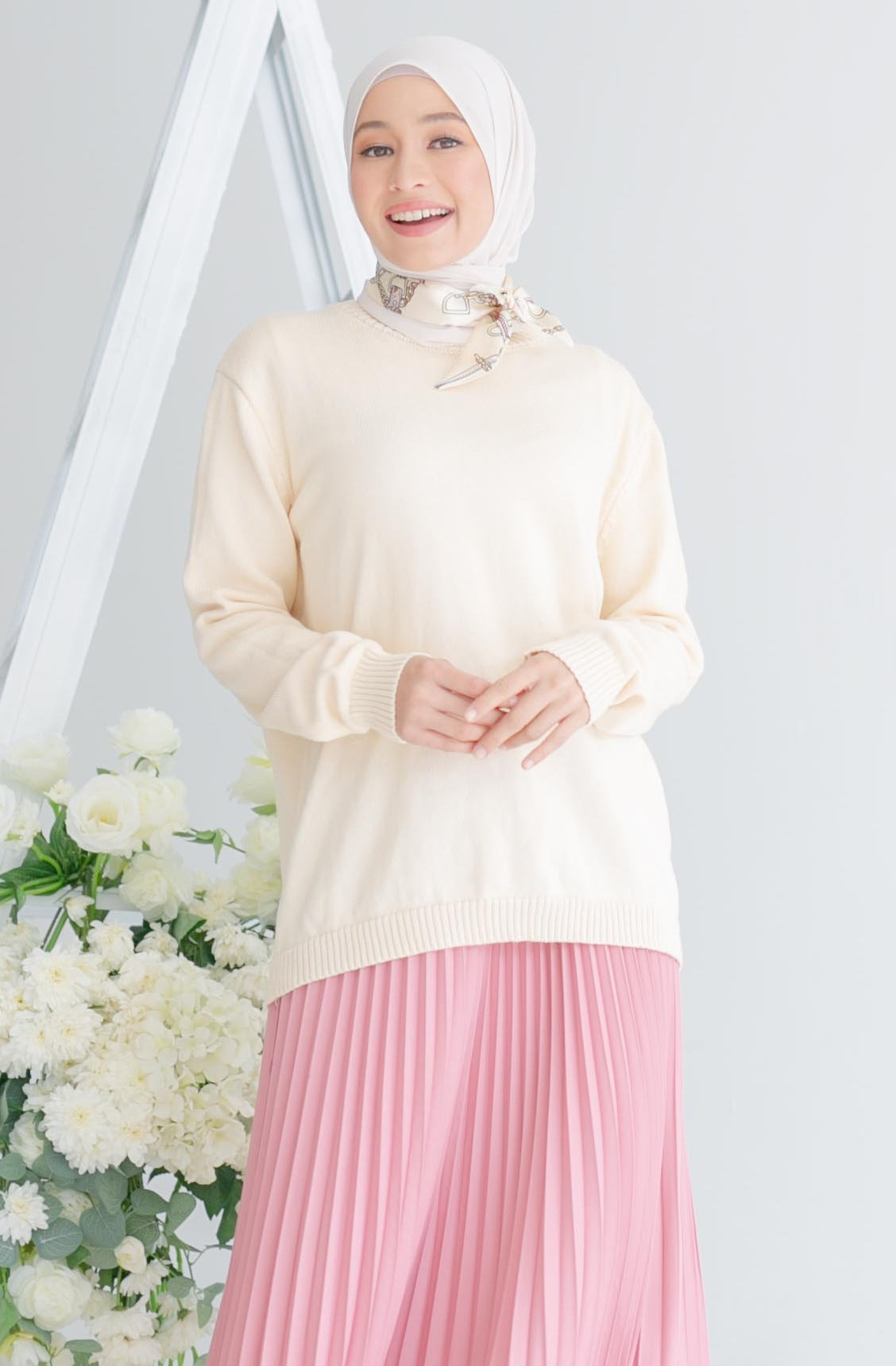 Agnes Knitted Top in Cream