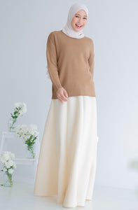 Khloe Striped Skirt in Cream