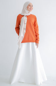 Khloe Striped Skirt in White