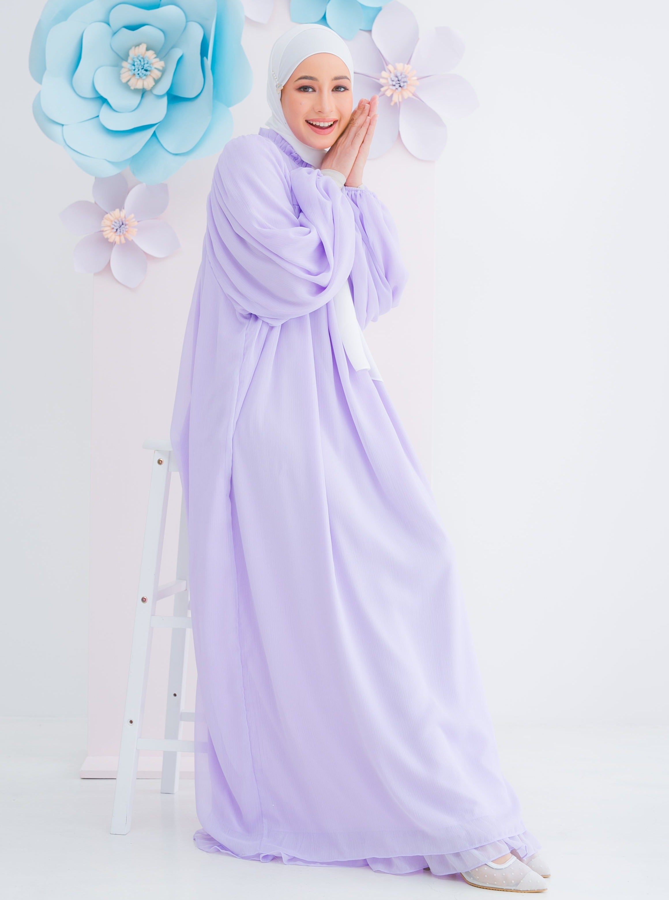 Victoria Long Dress in Lilac