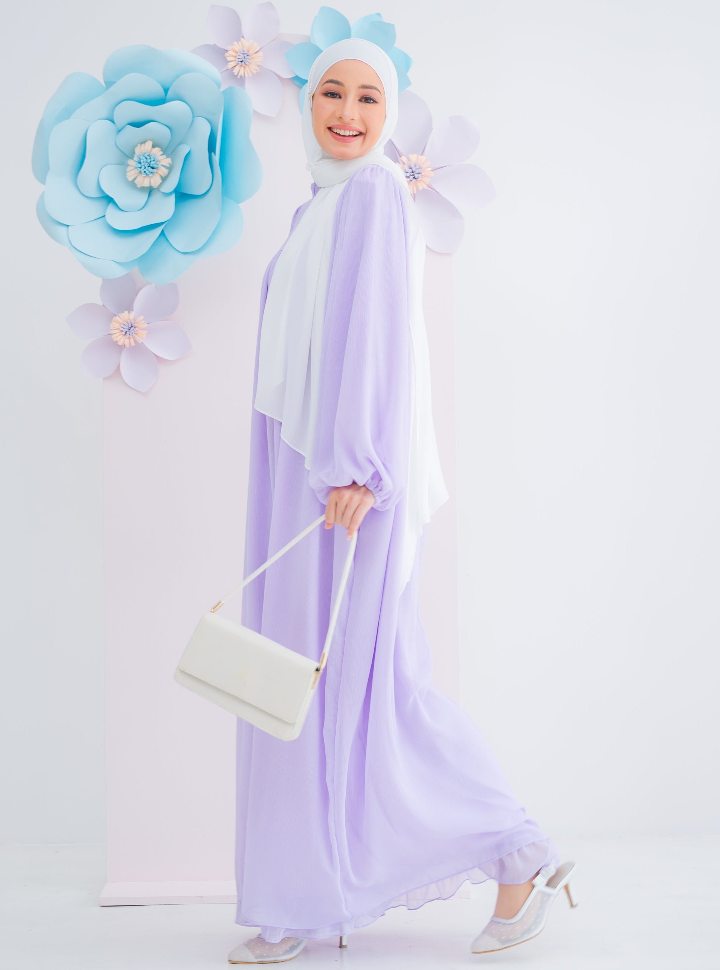 Victoria Long Dress in Lilac
