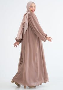 Victoria Long Dress in Mocha