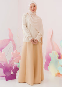 Khloe Plain Skirt in Camel